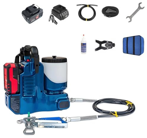 aromaoveite Cordless Spray Gun, 550w High-Pressure Airless Sprayer, Compatible With 21v Batteries, Equipped With A 70-Inch Adjustable Hose, Capable Of 360° All-Around High-Pressure Spraying. A