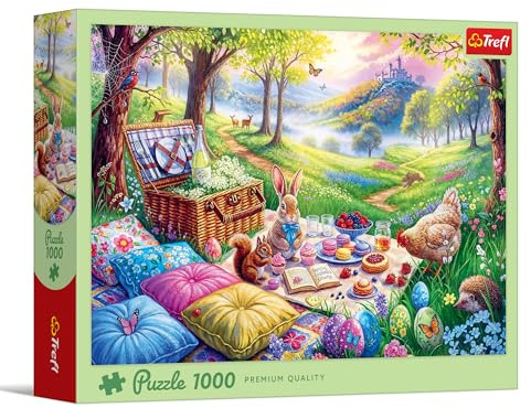 Trefl - Puzzle 1000 Teile, Picknick auf der Wiese, Ostern