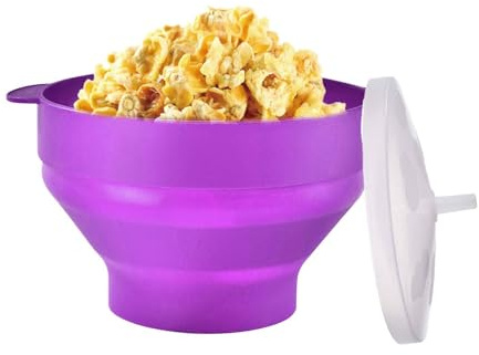Máquina Para Hacer palomitas-De-maíz-En Microondas De Silicona: Tazón Plegable Para palomitas-De-maíz-Con Tapa De Ventilación, Máquina Para Hacer palomitas-De-maíz-A Prueba De Calor, Recipiente Reutil