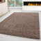 Carpettex Hochflor Teppich Wohnzimmer 120 x 170 cm Mokka - Flauschiger Teppich Extra Weich und Pflegeleicht - Shaggy Teppich Modern Einfarbig Design - Teppich für Schlafzimmer, Esszimmer und Küche