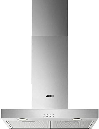 Zanussi ZHB62670XA Campana extractora de pared de 60 cm, 3 velocidades, Acero inoxidable, Nivel de ruido 68 dB(A), Salida 150 mm, Iluminación LED, Clase C, Inox