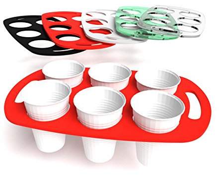 Vending Plastic Cup Carry Tray Caddy - 5 colours (Red, 1)