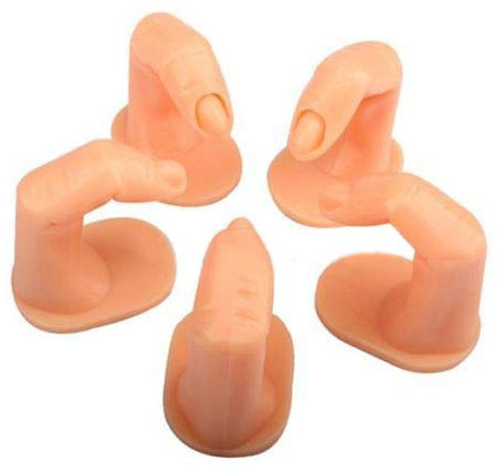Lot de 5 faux doigts pour entraînement et exposition pour nail art et faux ongles