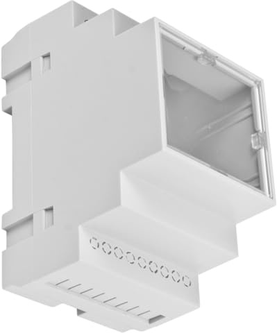WITTKOWARE Hutschienengehäuse mit Klarsichtdeckel 3TE (52 mm) Grau | DIN-Rail Modulgehäuse Leergehäuse IP44 für 35mm Schiene & Display
