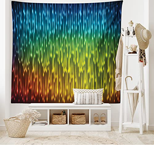 ABAKUHAUS Abstrakt Wandteppich und Tagesdecke, Galaxy Universum aus Weiches Mikrofaser Stoff Waschbar ohne Verblassen Digitaldruck, 230 x 140 cm, Blau Orange