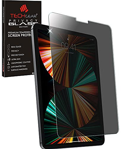TECHGEAR Protection Écran Anti Espion pour iPad Pro 12.9 2022, 2021, 2020 Protecteur d'Écran Verre de Confidentialité en Verre Trempé Compatible avec iPad Pro 12,9 Pouces 6ème 4ème et 3ème génération