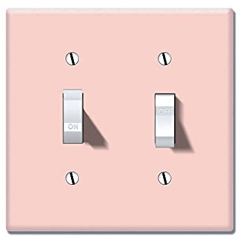 WIRESTER Lichtschalterplatte für Doppelschalter, Lichtschalter Abdeckung, Pink