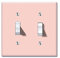 WIRESTER Lichtschalterplatte für Doppelschalter, Lichtschalter Abdeckung, Pink