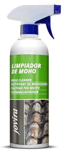 JOVIRA PINTURAS Limpiador de Moho. Elimina el Moho. Eficaz para manchas de microorganismos en terrazas, tejados, paredes, jardín, azulejos, bañeras, cocinas, aseo (500 Mililitros)