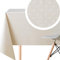 Abwischbare PVC Tischdecke Rechteckig 250 x 140 cm, Wasserdichtes Wachstuch, Esstischdecke, Pflegeleicht, Creme Beige mit Weißem Punktmuster, Retro Gepunktet Tupfen, Tischdecke für 8 Personen