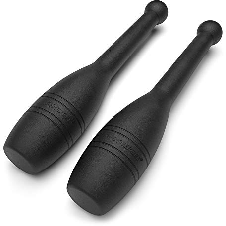 Synergee Indian Club - Coppia di mazze da allenamento con pesi da 0,9 kg