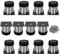 SENENQU 12pcs Adjustable Furniture Legs, Round Metal Cabinet Legs, Stainless Steel Cupboard Legs with Mounting Screws for Home Office Bed Worktop – 50mm x 60mm
