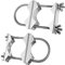 Wdwlbsm Double Antenna Mast Clamp V Jaw Block with U Bolts|Heavy Duty Anti-Rust Mast to Mast Mount Bracket Kit for TV,CB,Ham,Pipe,Flag Pole,Hold Umbrella Parasols for Deck Railing,Fence(2 Set)