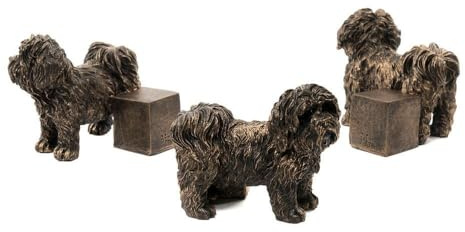 Potty Feet Decorative Shih Tzu Themed Plant Pot Feet - Bronze Color - Set of 3