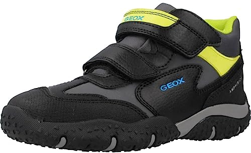 Geox Jungen Jr Baltic Boy B Abx Schuhe, Farbe: Black Lime, EU 24 (UK 7 / US 8)