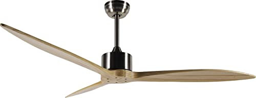 bimar Wi-Fi Ventilatore da soffitto, Ventilatore soffitto, con 3 Pale, Timer da 1 a 8 ore, Ventilatore con Telecomando, App e Controllo Vocale, Motore Silenzioso (Ø152)
