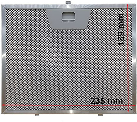 JCSPARES® - Filtro Alluminio Metallo Anti Grasso 23,5 x 18,9 cm Per Cappa Aspirante Cucina Compatibile Con Electrolux Rex Aeg Ed Ulteriori