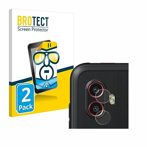 BROTECT Schutzfolie für Samsung Galaxy XCover 6 Pro | (NUR Kameraschutz) 2 Stück Transparenter Displayschutz Made in Germany Klare Displayschutz-Folie Clear Einfache Montage