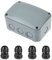 Waterproof Junction Box with 4-Pack M20*1.5mm Cable Glands Set, Nineleaf Junction Box Waterproof Outdoor IP66, PC ABS Plastic, 125x86x62mm, Gray