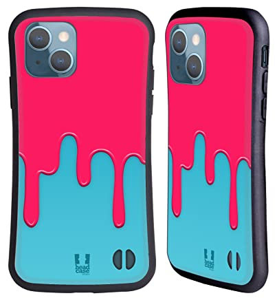 Head Case Designs Cielo Rosa Mattoncini Colorati Squagliati Cover Ibrida Compatibile con Apple iPhone 13