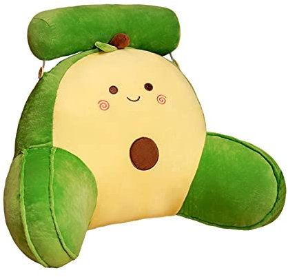 predolo Taillenruhekissen, Lesekissen mit Arm, süßes Sitzkissen, weiches Bettruhekissen für das Lesen von Erwachsenen im Schlafzimmer, M Avocado