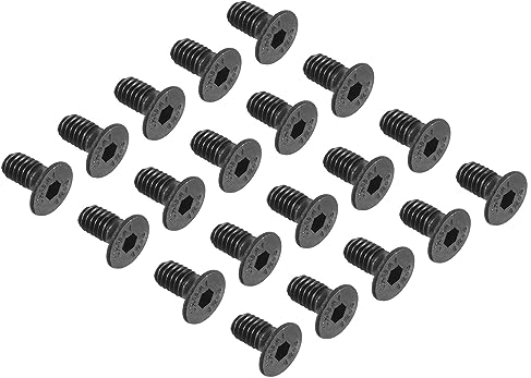 QUARKZMAN M4 x 8mm Steckdose Flach Senkkopf Kopf Kappe Schraube x 50Stk Legierter Stahl für Kommunikation Ausrüstung Möbel und Elektrisches Zubehör [Schwarz]