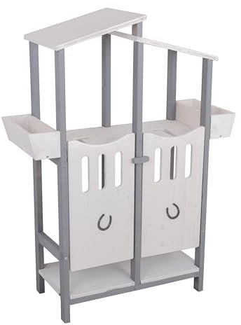 Holzspielzeug Peitz Hobby Horse Stall aus Holz massiv - Stall für 2 Steckenpferde