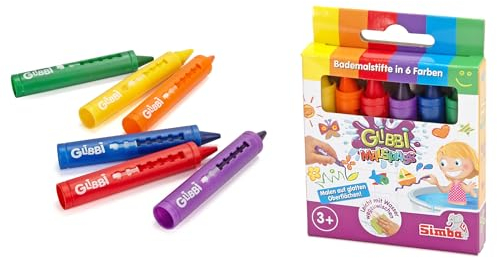 Glibbi Malspaß, 6 Stifte, Bademalstifte, 6, abwaschbar, ab 3 Jahren
