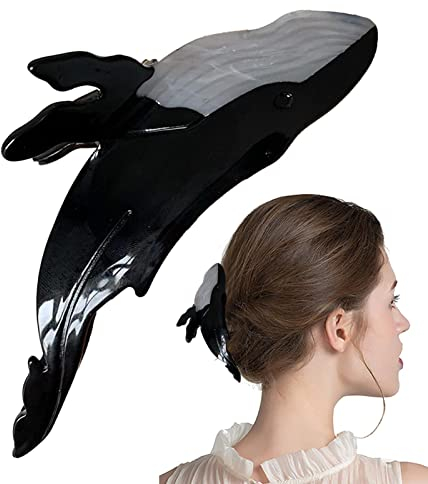 Haarspangen, Wal-Haarklammer – Haar-Accessoires, niedliche Haarklammern für dickes Haar für Dates, Arbeit, Freizeit und Versammlungen. Teksome