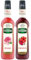 Mathieu Teisseire - Assortiment de Sirop de Rose et de Sirop d'Hibiscus pour boissons rafraichissantes et cocktails 2x70cl