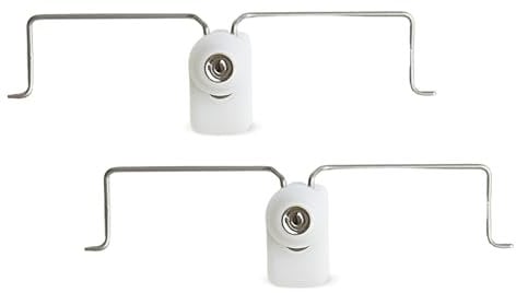 TENDAGGIMANIA Ganci No Foro per Tende a Pacchetto Universale su Tutti Gli INFISSI - Ganci per Tende Senza bucare Attacco Invisibile con Alette Flessibili e Biadesivo - 2 PZ