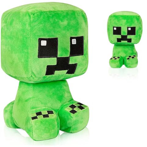 Vmxlso Creeper Plüschtier, 26 cm Creeper Plüsch, Cartoon Kuscheltier, Charaktere Puppe zum Thema Spiel, Geschenk für Kinder Jungen und Mädchen