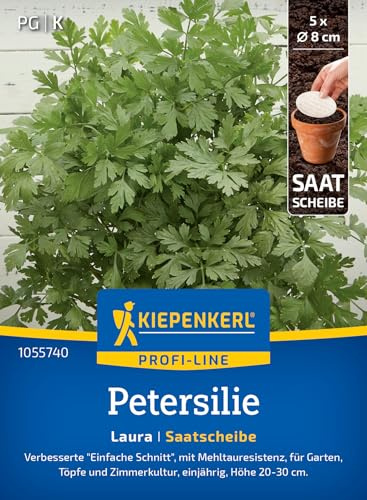 Kiepenkerl Petersiliensamen Laura 1055740, Kräutersaat | Mehltauresistent, aromatisch, für Topfkultur, Frische Aromen, Samen Anzucht für 5 Pflanzen