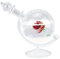 Bouteille en cristal de prévisions météorologiques, verre de détection de changement de température de tempête de vent de forme d'eau de globe, for Halloween Saint Valentin Mariage Noël Décoration d'i