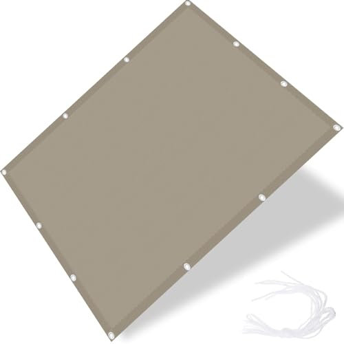 Sonnensegel Wasserdicht Sonnenschutz 1.4 x 2.3 m Windschutz Reißfest Wetterfest Sonnenschirm Segel Segel Baldachin für Balkon Terrasse Garten, Taupe