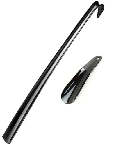 RGX Click Chausse Pied 2Pcs, 60cm Noir Grand Chausse-pieds Long Manche Shoe,16cm Chaussé Pied Facile à Utiliser(60cm/16cm)