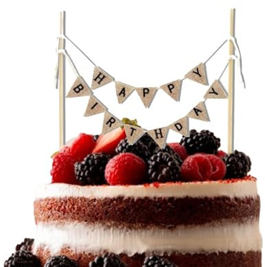 Cake Topper Banner Kuchen,Topper Bunting Set Happy Birthday Tortendeko,Wimpelketten Geburtstag Hochzeiten Partydekorationen,für Kuchen Dekoration - Mehrfarbig
