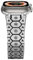 DASEB Correas de reloj Titan de acero inoxidable y acero para Apple Watch Band Ultra 2 49mm 46mm 45mm 44mm Series 10 9 8 7 6 5 4 3 2 1 SE con conector de metal(Octagon silver black,S10 46mm)
