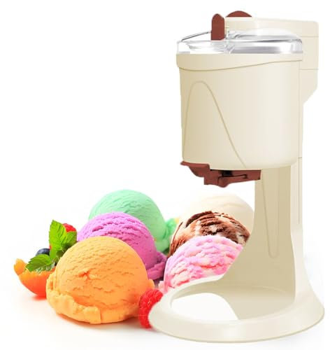HQYMXYGEUR Home Ice Cream Maker Machine,Dessert Maker,Small Countertop Compact Freezer Dessert Mixer,Homemade Smoothie Bowls
