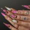 24 Pcs Long Point Pointu Longs Ongles Gradient Drif
