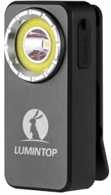 LUMINTOP F01 EDC Taschenlampe - 500 Lumen Wiederaufladbare Clip-On-Leuchte mit Magnetbasis, Typ-C-Ladung und 6 Beleuchtungsmodi für Radfahren, Wandern und den täglichen Gebrauch (Orange)