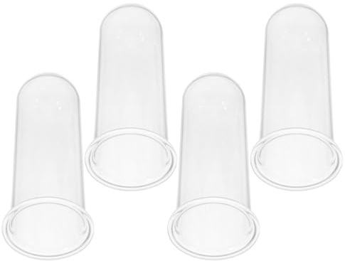 DECHOUS 4 Stück Glas Reagenzglasvase Für Hydrokultur Pflanzen Transparente Pflanzenglasröhren Für Garten Büro Und Wohnraum Kleine Wasserpflanzen Terrarium Röhrchen