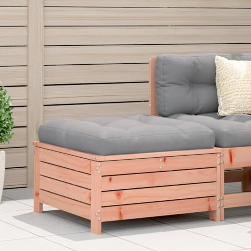 Runheo Gartenhocker 62x63,5x32 cm Massivholz Douglasie, Outdoor Sitzhocker, Terrassenmöbel, Modulares Design für Garten & Balkon, Robustes Holz