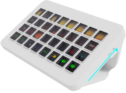 budebuse Broadly Compatible 32 Visual Control Programmable Keyboard for Streamdeck Live Streaming Control and Setting Video Editing Keyboards