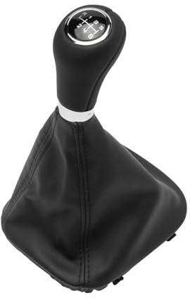 OFIXEM Schaltsack Set Für Mercedes C W203 S203 CLK W209 Facelift 1pc | Schwarz Leder Design, 6 Gang Manuel, Schaltmanschette Gamasche, Nur Facelift, Für C Klasse CLK Klasse, Direkter Ersatz