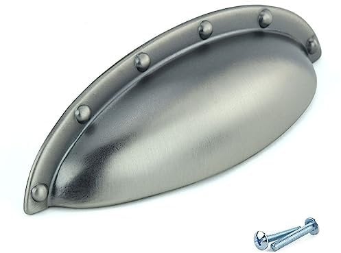 M4TEC Cup Kitchen Door Handles, Satin Nickel Bedroom Furniture Pull Handle for Kitchen Cabinets, Cupboards, Wardrobes & Drawers – Durable Cupboard & Draw Handles - U7 Series 64mm