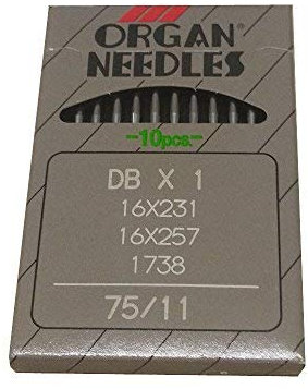 yicbor Industrie Steppstich Nähnadeln für Organ, dbx1 16 x 231 16 x 257 1738 Größe 75/11