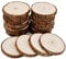 Holzscheiben 20 Stücke 7-8cm Baumscheiben mit Rinde Holz Log Scheiben Unvollendete Holzkreise ohne Loch für DIY Holz-Scheiben Hochzeit Mittelstücke Weihnachten Dekoration Kreise Basteln