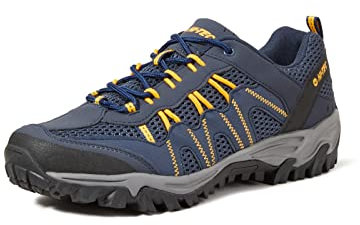 Hi-Tec Jaguar - Stivali da Escursionismo Uomo, Blu (Navy/Yellow 31), 42 EU