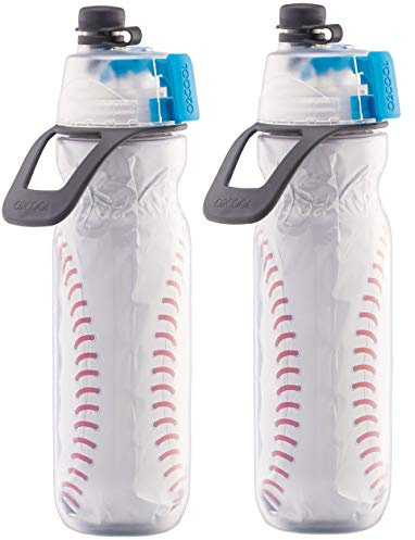 O2COOL Mist N Sip 20 oz Misting Sports Water Bottle 2-Pack Baseball | Yes